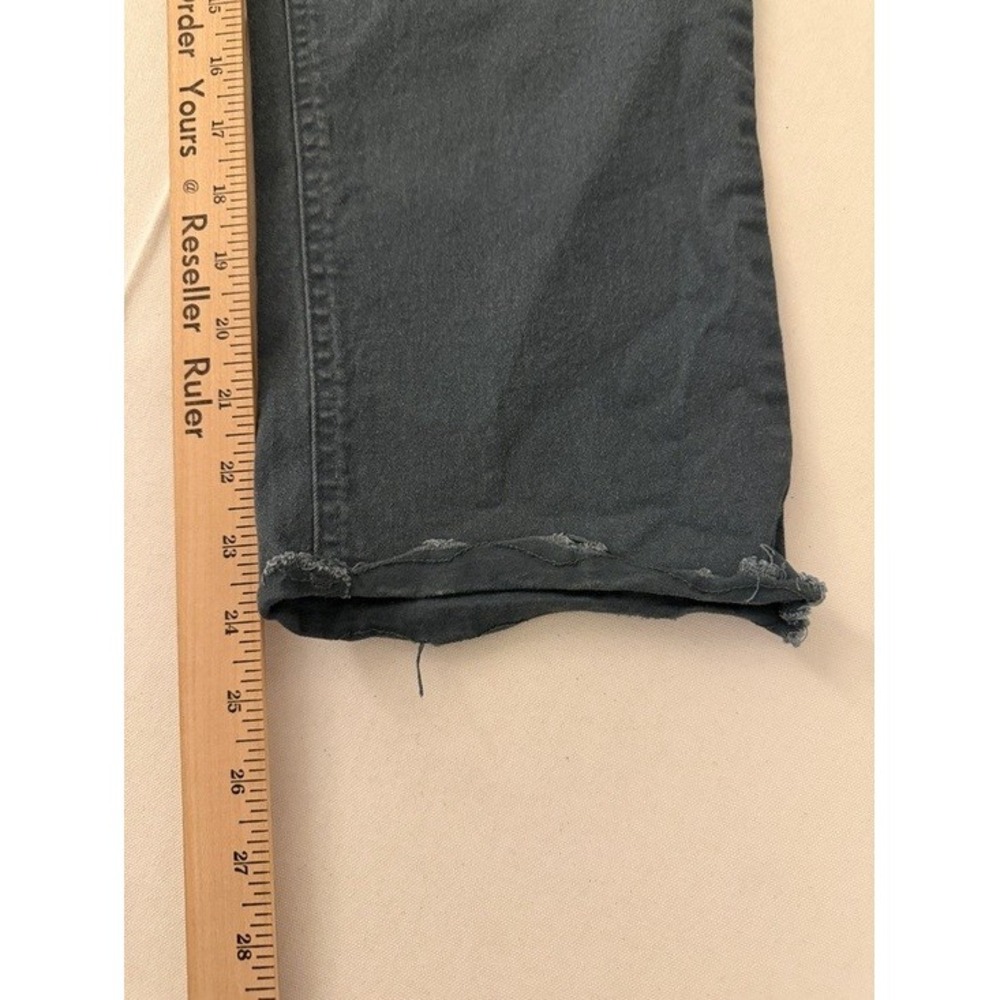 Democracy Absolution Womens 14 Gray Crop Pants Scallop Raw Hem High Rise - Picture 9 of 10